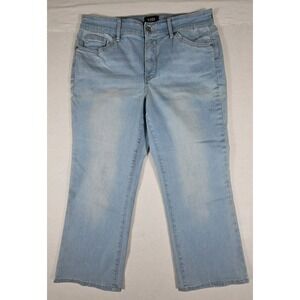 NYDJ Marilyn Straight Cool Embrace Lift Tuck Technology  Womens 12P Light Blue